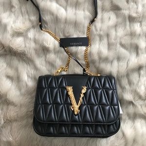 New Authentic Versace Virtus Quilted Bag